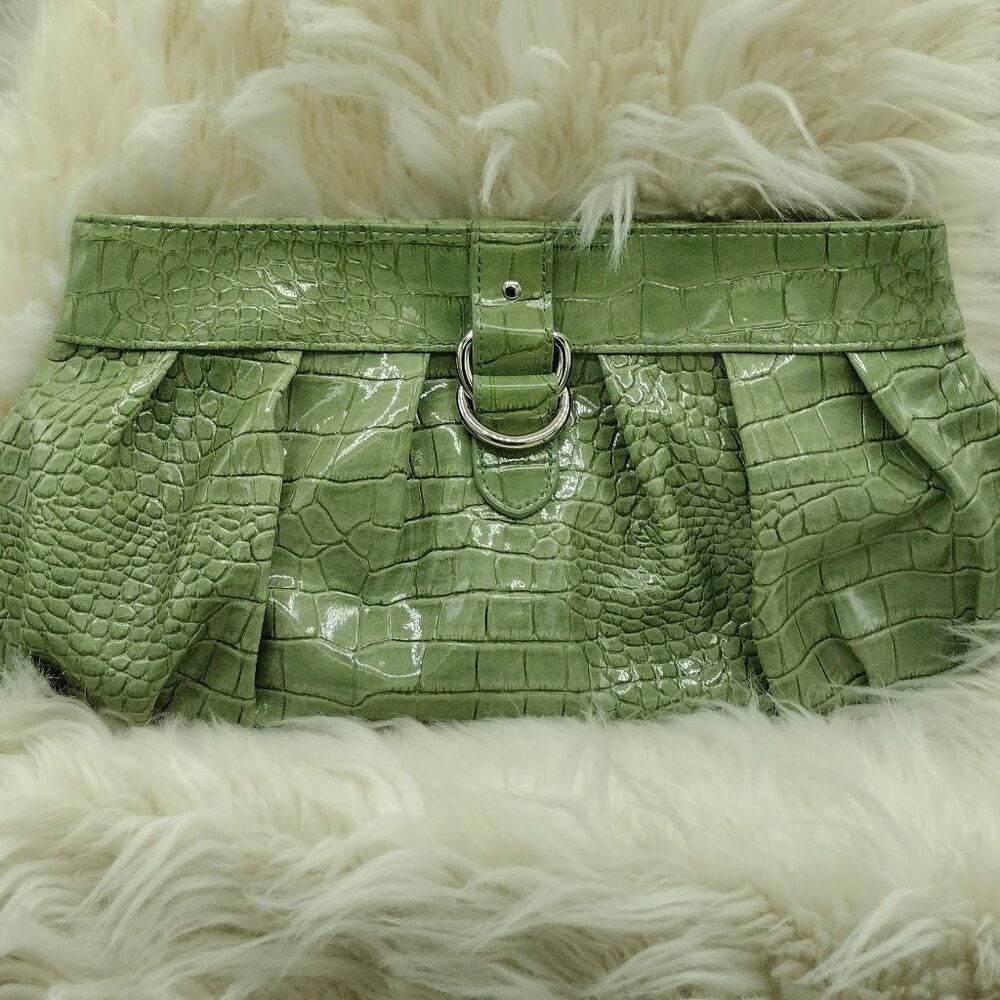 Apt. 9 Crocodile-Embossed Clutch – Lime Green (New with Tags) - Picture 2 of 6